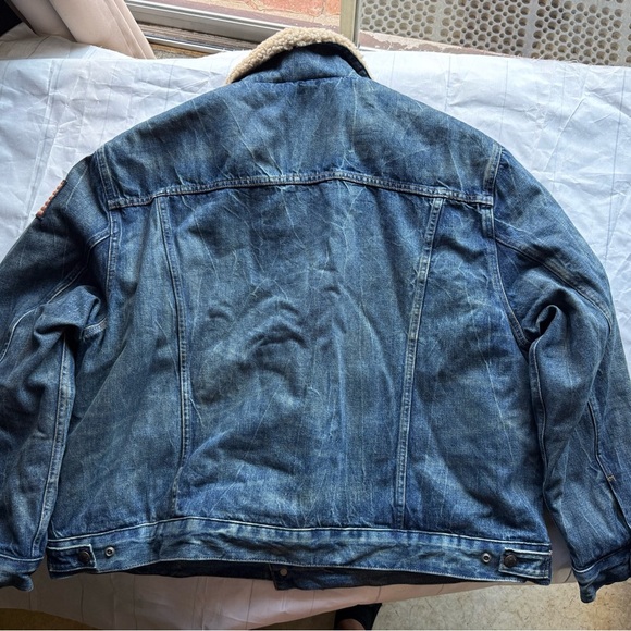 Polo Ralph Lauren Men’s Big And Tall 3XB Sherpa Lined Denim Jacket USA Patch - Picture 7 of 15